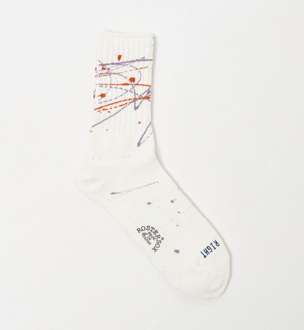 UNITED ARROWS green label relaxing「【別注】＜ROSTER SOX＞ ペイントソックス」|ソックス|WHITE