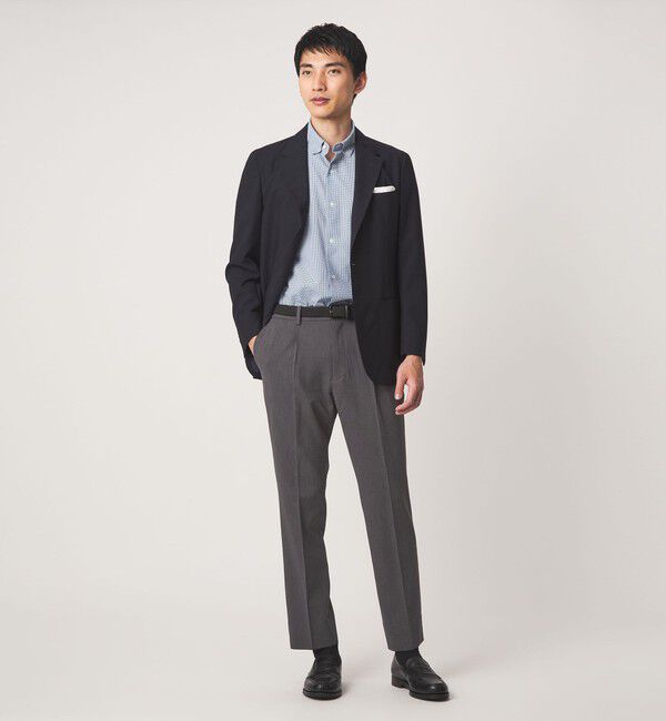 UNITED ARROWS green label relaxing「A+ air メッシュ スタンダード 1プリーツ スラックス -ストレッチ・吸水速乾-」|スラックス|