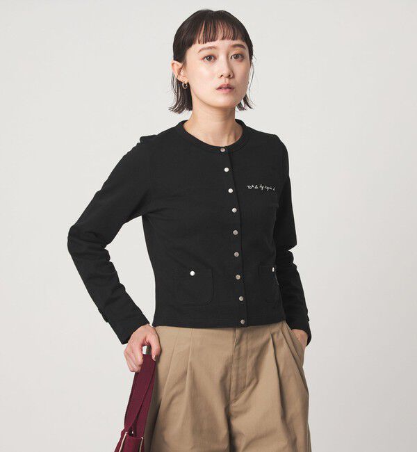 UNITED ARROWS green label relaxing「＜To b. by agnes b.コラボ＞ドットボタン カーディガン」|カーディガン|BLACK