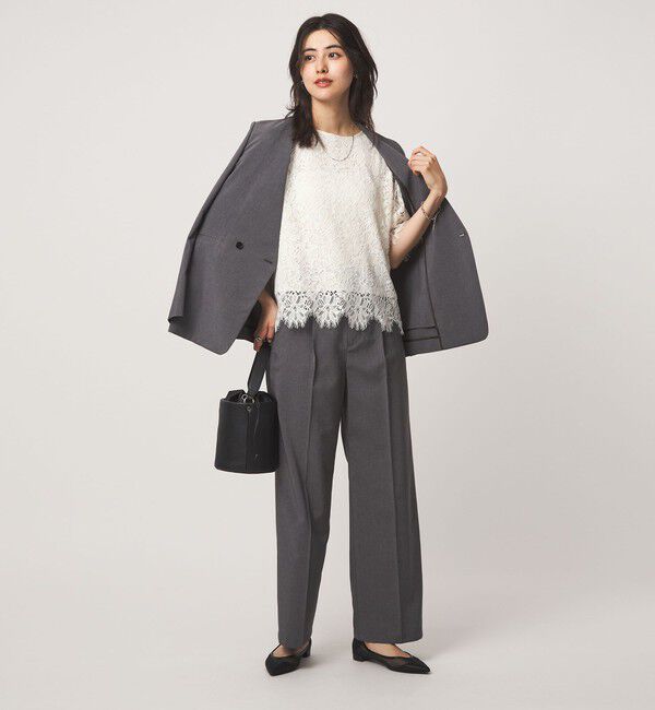 UNITED ARROWS green label relaxing「レース 5分袖 ブラウス」|シャツ・ブラウス|