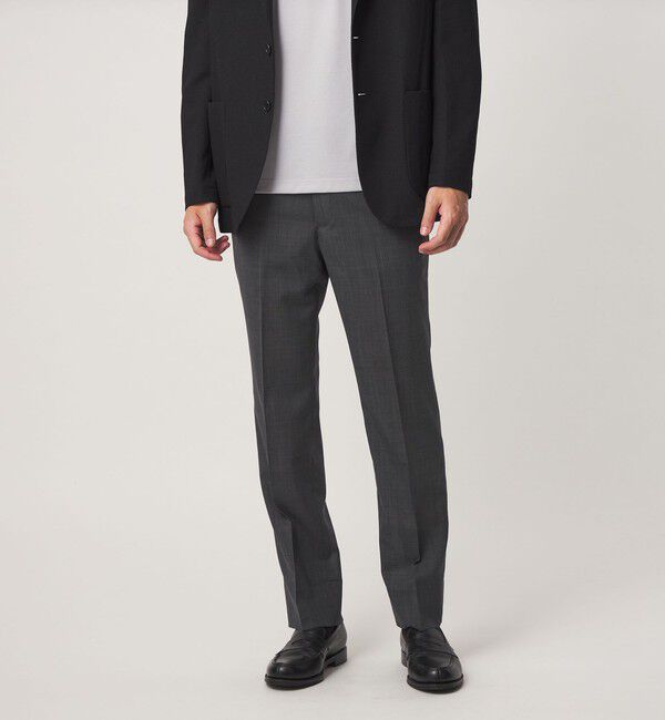 UNITED ARROWS green label relaxing「A+ air TW サイロ ピンチェック アジャスター スラックス -接触冷感・通気性-」|スラックス|