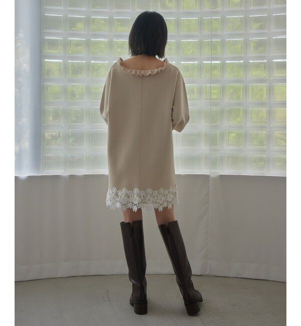 EMMEL REFINES「＜EMMEL REFINES＞EM レーストリミング ミニワンピース」|ワンピース|