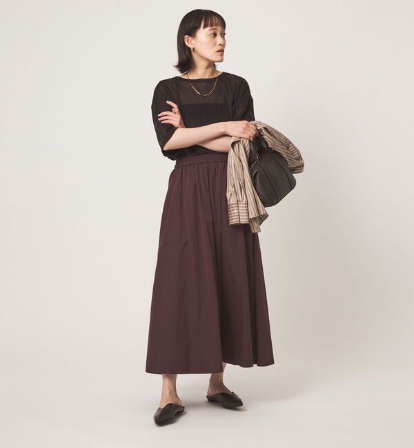 UNITED ARROWS green label relaxing「ボリューム ギャザー スカート」|フレア|