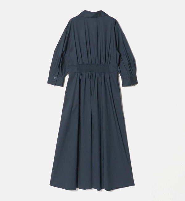 UNITED ARROWS green label relaxing「［size SHORTあり］シャツ襟 フィット＆フレア タック 5分袖 ワンピース」|ワンピース|