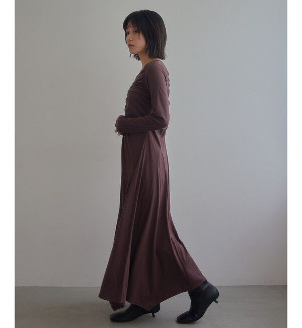 EMMEL REFINES「＜EMMEL REFINES＞EM ギャザー ヘム カット ワンピース」|ワンピース|
