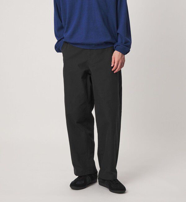 UNITED ARROWS green label relaxing「TC ツイル ピーチ バレル ワイド パンツ W4」|その他|BLACK