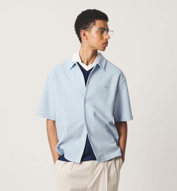 BEAUTY&YOUTH UNITED ARROWS「＜LACOSTE for BEAUTY&YOUTH＞ワントーン ショートスリーブ シャツ」|シャツ・ブラウス|COBALT