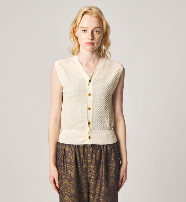 STEVEN ALAN「＜Steven Alan＞スクエア ジャガード ベスト」|ニット・セーター|