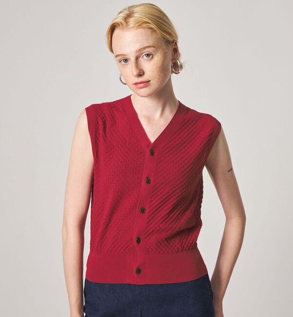 STEVEN ALAN「＜Steven Alan＞スクエア ジャガード ベスト」|ニット・セーター|