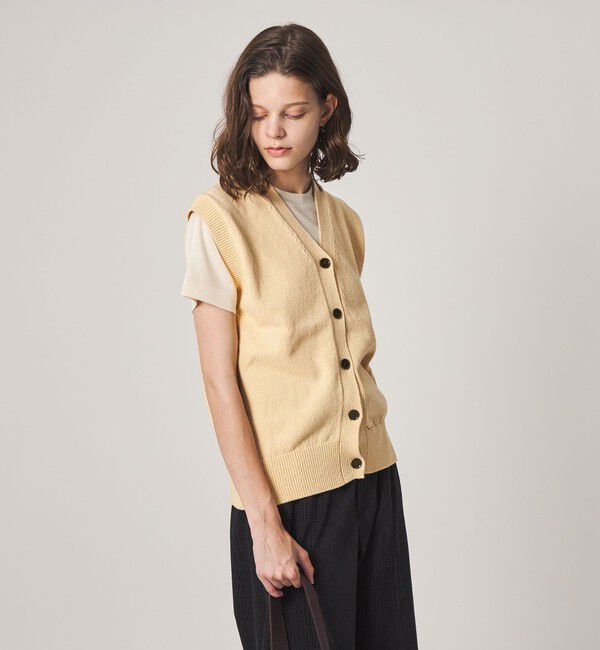 STEVEN ALAN「＜Steven Alan＞コットン ナイロン Vネック ベスト」|ベスト・ジレ|