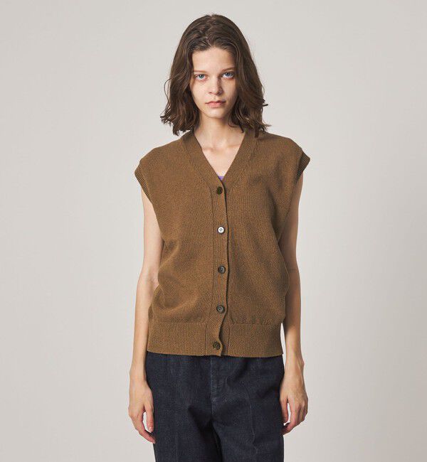 STEVEN ALAN「＜Steven Alan＞コットン ナイロン Vネック ベスト」|ベスト・ジレ|