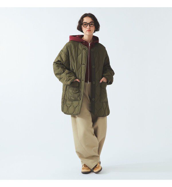 Ray BEAMS 「キルティング ノーカラー ブルゾン」|ブルゾン・スタジャン|