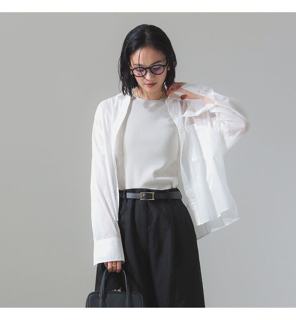 Demi-Luxe BEAMS 「KHADI オーバー ショート シャツ」|シャツ・ブラウス|WHITE