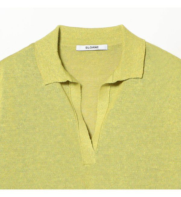 Demi-Luxe BEAMS 「SLOANE / 10ゲージ スキッパー ハーフスリーブ ニット」|ニット・セーター|