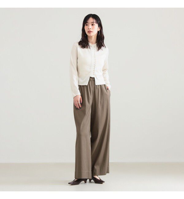 Demi-Luxe BEAMS 「【接触冷感】リヨセル ナイロン イージーパンツ」|チノ|