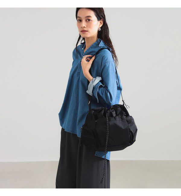 Demi-Luxe BEAMS 「NOMADIS / SQUASH ナイロン バッグ」|トートバッグ|BLACK