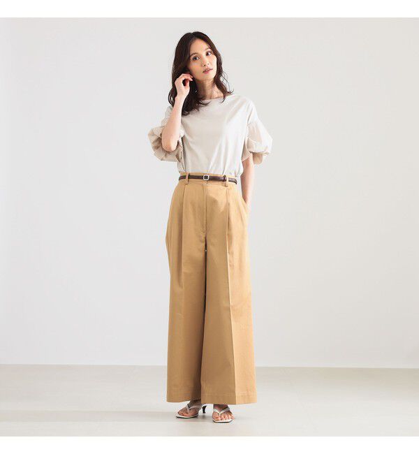 Demi-Luxe BEAMS 「タフタ バルーンスリーブ プルオーバー」|Tシャツ・カットソー|