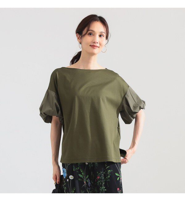Demi-Luxe BEAMS 「タフタ バルーンスリーブ プルオーバー」|Tシャツ・カットソー|