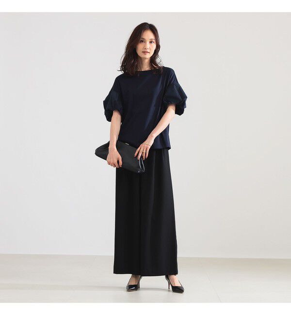 Demi-Luxe BEAMS 「タフタ バルーンスリーブ プルオーバー」|Tシャツ・カットソー|