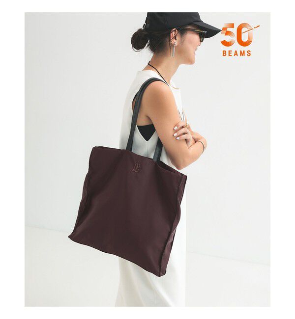 Demi-Luxe BEAMS 「ロゴ エンブロイダリー トートバッグ」|トートバッグ|BROWN