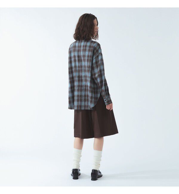 Ray BEAMS 「ネル チェック スリット ビッグ シャツ」|シャツ・ブラウス|