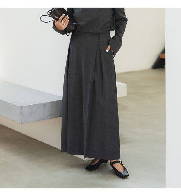 Demi-Luxe BEAMS 「マニッシュ Iライン スカート .M」|スカート|CHARCOAL.GREY