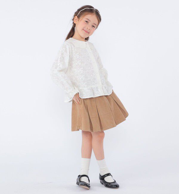 SHIPS KIDS「SHIPS KIDS:100～130cm /コーデュロイ プリーツ キュロット」|キュロット|