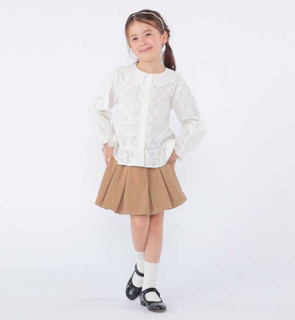 SHIPS KIDS「SHIPS KIDS:100～130cm /コーデュロイ プリーツ キュロット」|キュロット|