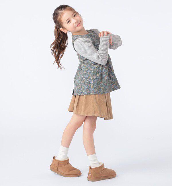 SHIPS KIDS「SHIPS KIDS:100～130cm /コーデュロイ プリーツ キュロット」|キュロット|