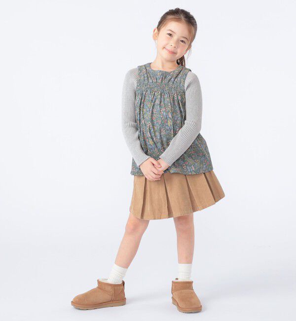 SHIPS KIDS「SHIPS KIDS:100～130cm /コーデュロイ プリーツ キュロット」|キュロット|