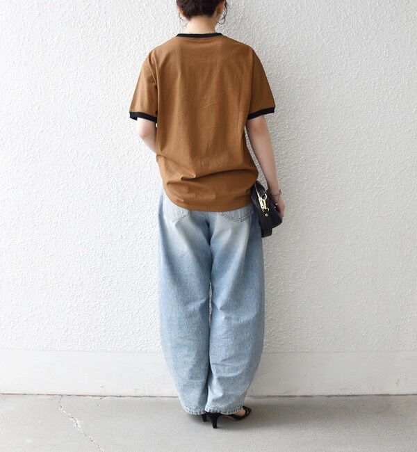SHIPS any「《一部追加予約》【SHIPS any別注】THE KNiTS:〈洗濯機可能〉ロゴ プリント リンガー TEE」|Tシャツ・カットソー|