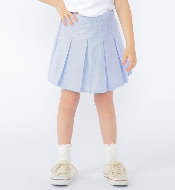 SHIPS KIDS「SHIPS KIDS:100～130cm /コードレーン プリーツ キュロット」|キュロット|