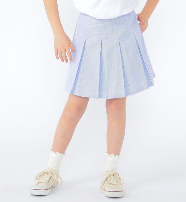 SHIPS KIDS「SHIPS KIDS:100～130cm /コードレーン プリーツ キュロット」|キュロット|