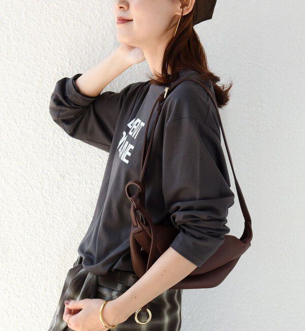 SHIPS for women「《予約》メルティ コットン ロゴ ロング スリーブ TEE」|Tシャツ・カットソー|