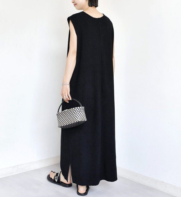 SHIPS for women「〈手洗い可能〉ランダム パイル レースアップ ワンピース」|ワンピース|