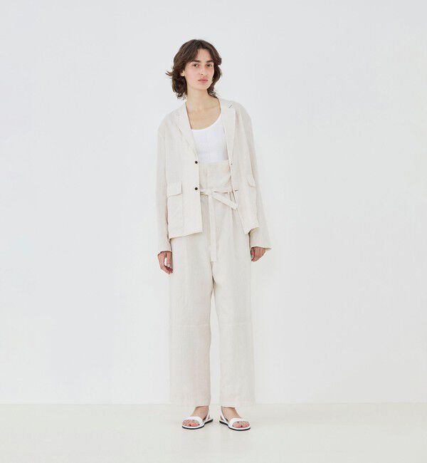 GALERIE VIE「リネンポプリン ドロップショルダージャケット」|テーラードジャケット|