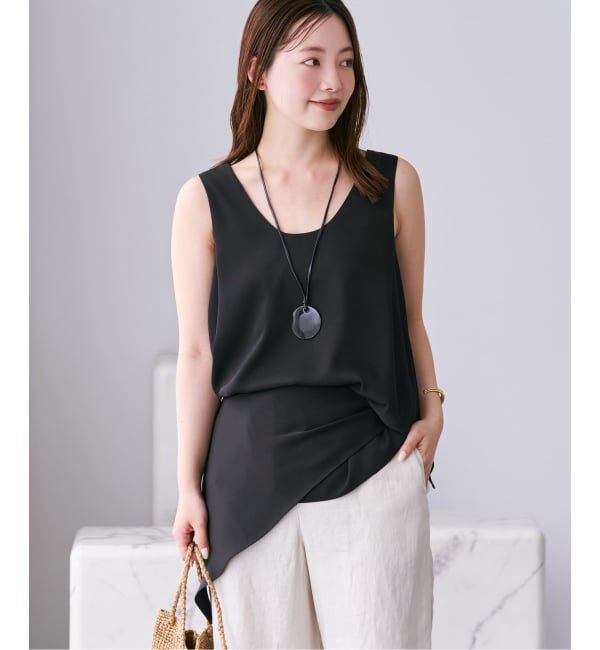 Plage「dull satin scarf set タンク」|タンクトップ|