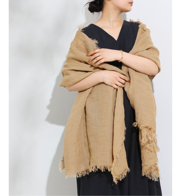 journal standard L'essage「《追加》【ASAUCE MELER】フランダースサンリネンガーゼSTLiii：ストール」|ストール|ベージュ