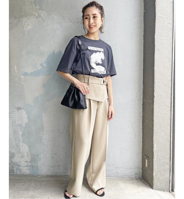 Spick and Span「ダブルクロスツータックパンツ」|スラックス|