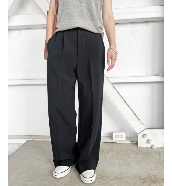 Spick and Span「≪追加≫ダブルクロスツータックパンツ」|スラックス|