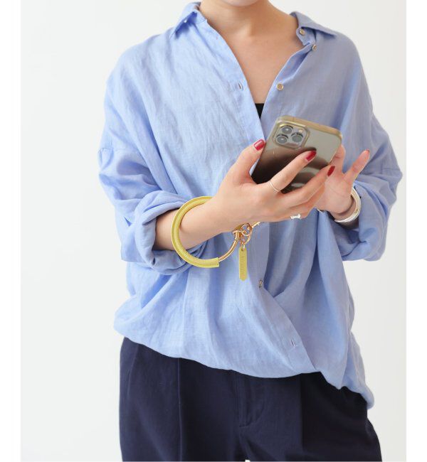 Spick and Span「≪追加≫80リネンカシュクールビッグシャツ」|シャツ・ブラウス|