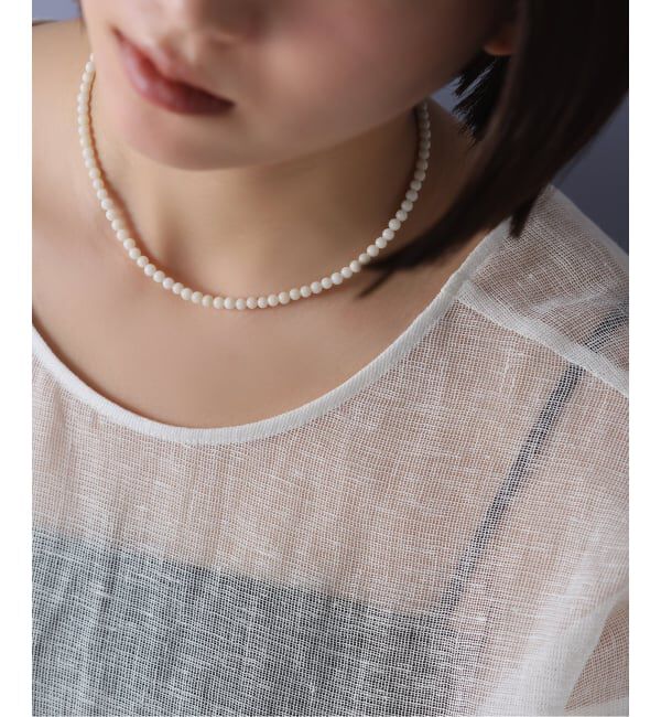 Spick and Span「《WEB限定》【SAMH by LILAS】ホワイトコーラルネックレス SV」|ネックレス|
