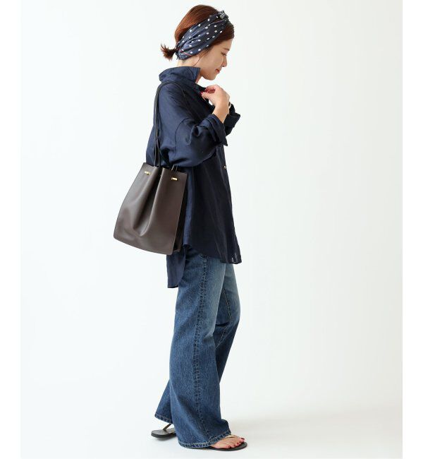 Spick and Span「《全15色 / 追加》 80リネンカシュクール ビッグシャツ」|シャツ・ブラウス|