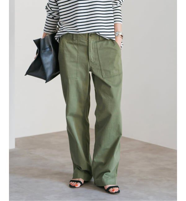 Spick and Span「《WEB限定 / 追加3》ルーズベイカーパンツ」|カーゴ|カーキ