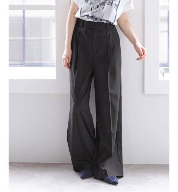 NOBLE「《追加》エステルツイルストレッチスラックスパンツ」|スラックス|