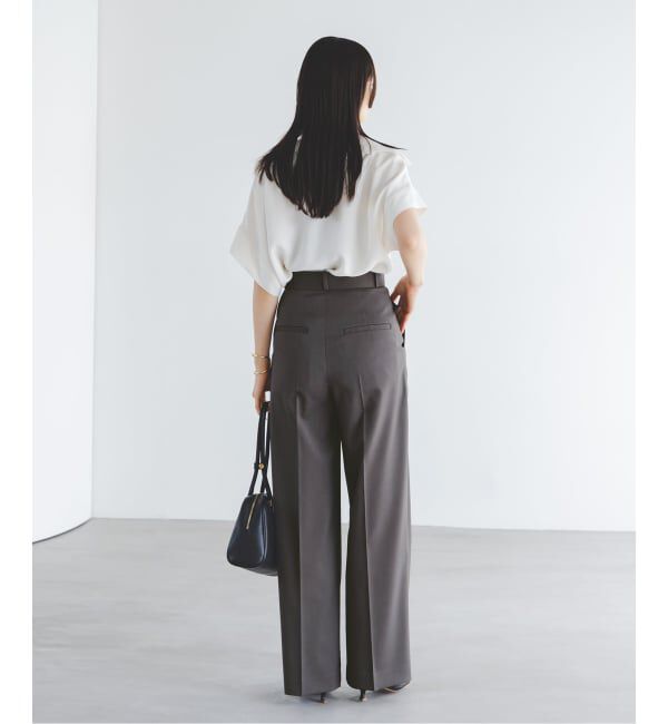 NOBLE「《追加》エステルツイルストレッチスラックスパンツ」|スラックス|