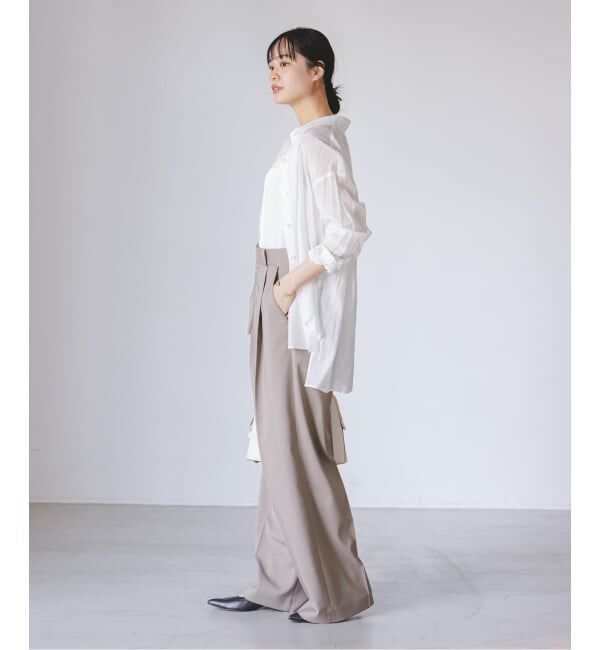 NOBLE「《追加》エステルツイルストレッチスラックスパンツ」|スラックス|