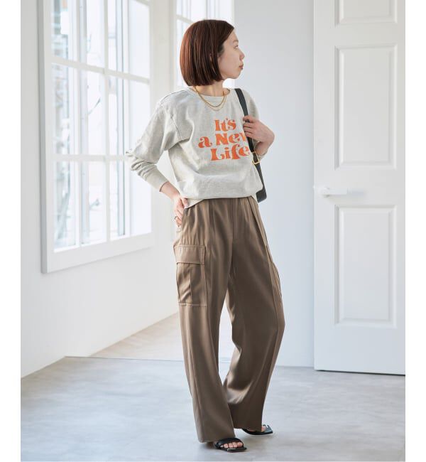 Spick and Span「《予約》スエードサテンカーゴパンツ」|カーゴ|