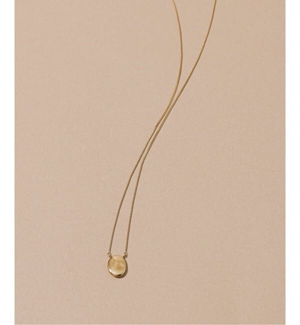 Lilas by Spick&Span「《WEB限定予約》10mmオーバルニュアンスモチーネックレス K10」|ネックレス|