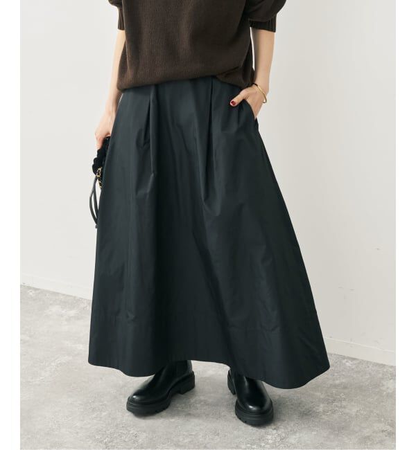 Spick and Span「《予約》タフタタックボリュームスカート」|スカート|